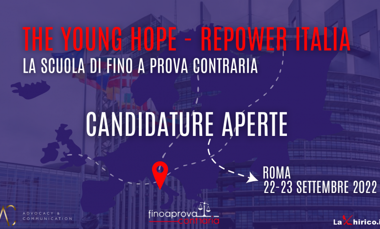 Photo of Al via le candidature per “The Young Hope – RePower Italia”. Apre i lavori Roberta Metsola